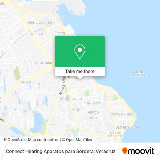 Mapa de Connect Hearing Aparatos para Sordera