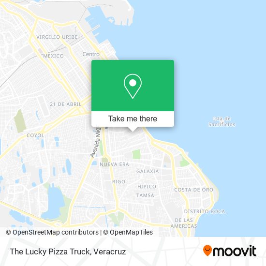 The Lucky Pizza Truck map