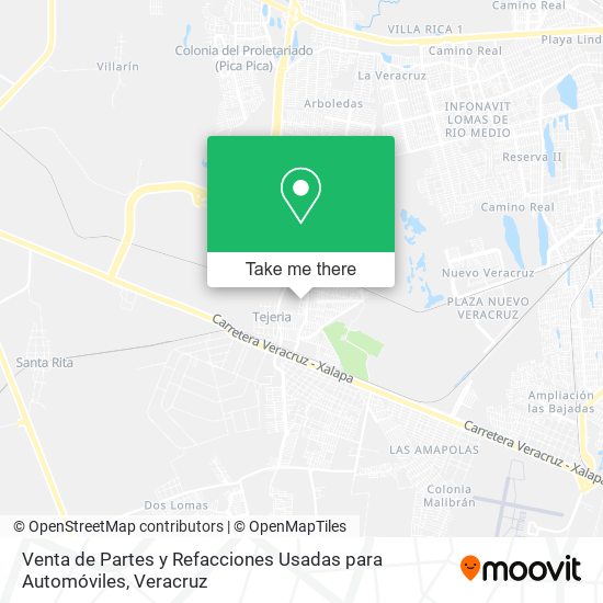 Venta de Partes y Refacciones Usadas para Automóviles map