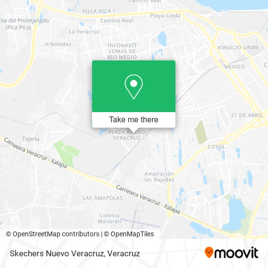 Mapa de Skechers Nuevo Veracruz