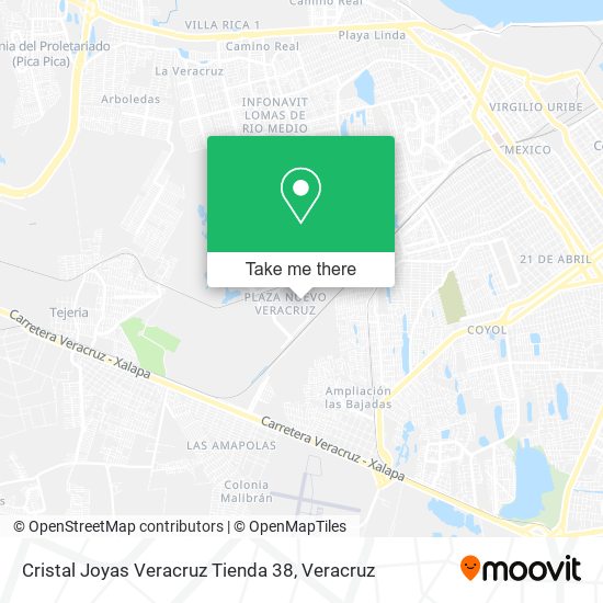 Mapa de Cristal Joyas Veracruz Tienda 38