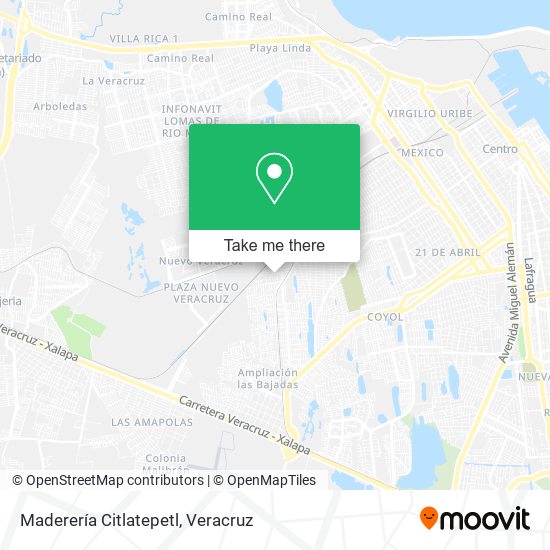 Maderería Citlatepetl map