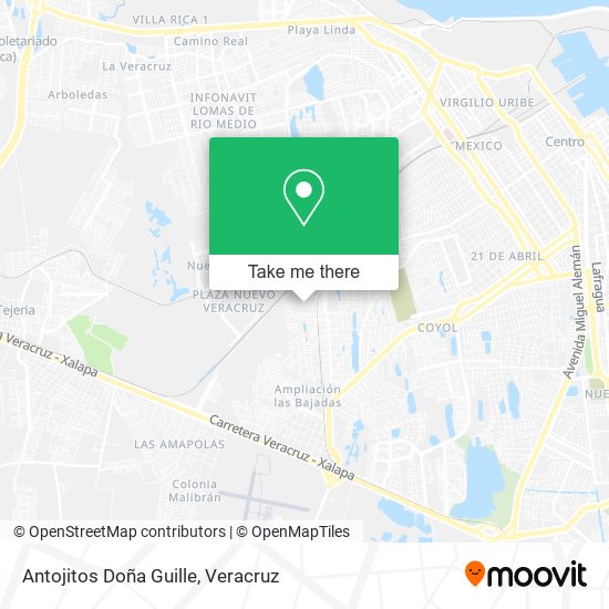 Antojitos Doña Guille map