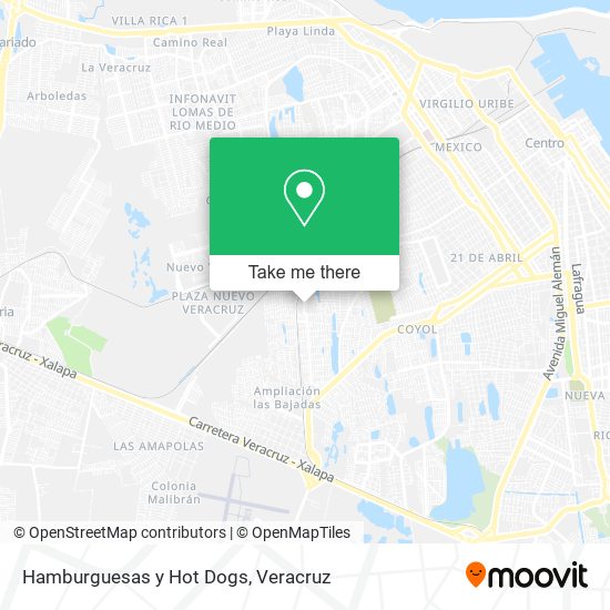 Mapa de Hamburguesas y Hot Dogs