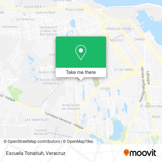 Mapa de Escuela Tonatiuh