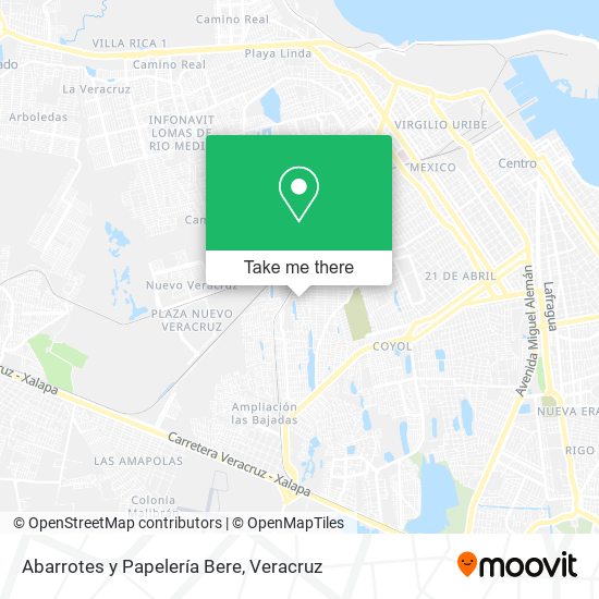 Abarrotes y Papelería Bere map