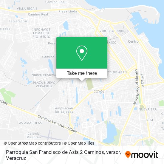 Mapa de Parroquia San Francisco de Asís 2 Caminos, verscr