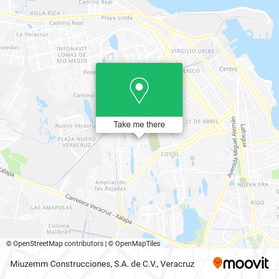 Mapa de Miuzemm Construcciones, S.A. de C.V.