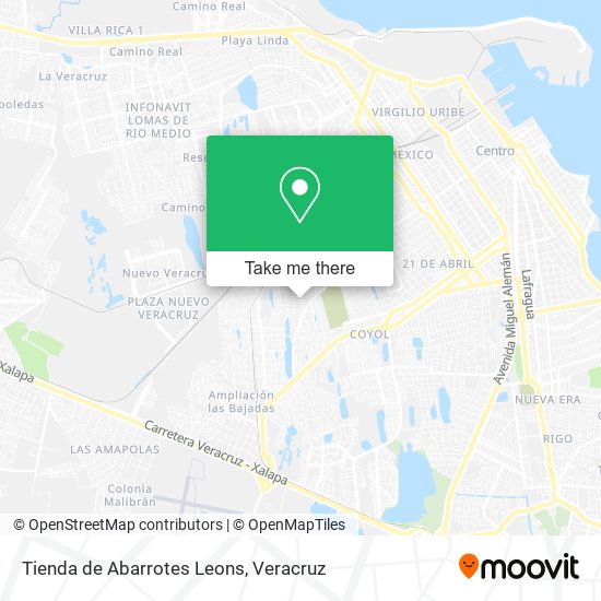 Tienda de Abarrotes Leons map