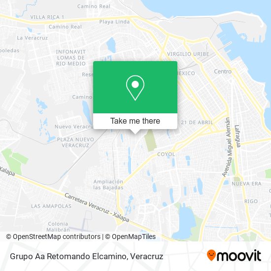 Grupo Aa Retomando Elcamino map