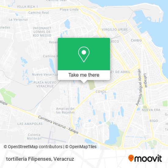tortillería Filipenses map