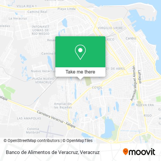 Banco de Alimentos de Veracruz map