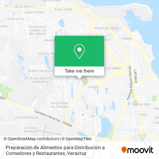 Preparación de Alimentos para Distribucion a Comedores y Restaurantes map