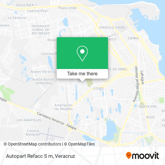 Mapa de Autopart Refacc S m