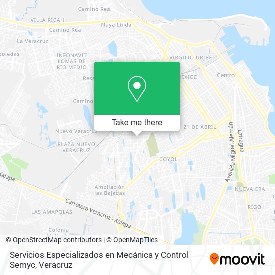 Servicios Especializados en Mecánica y Control Semyc map