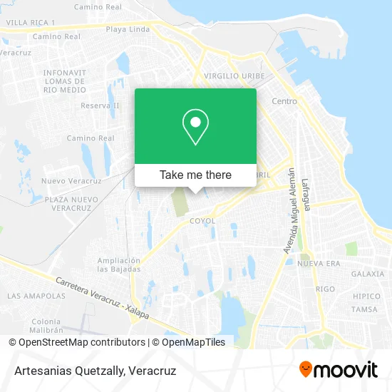 Artesanias Quetzally map