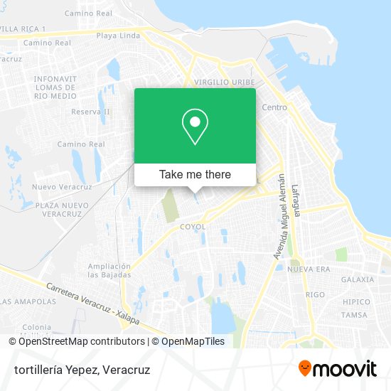 tortillería Yepez map