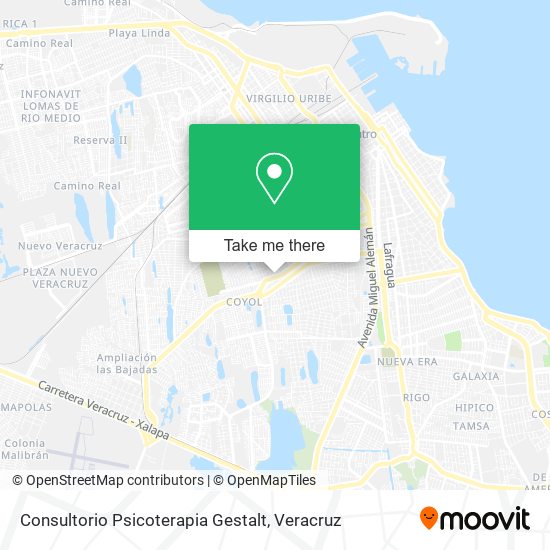 Mapa de Consultorio Psicoterapia Gestalt