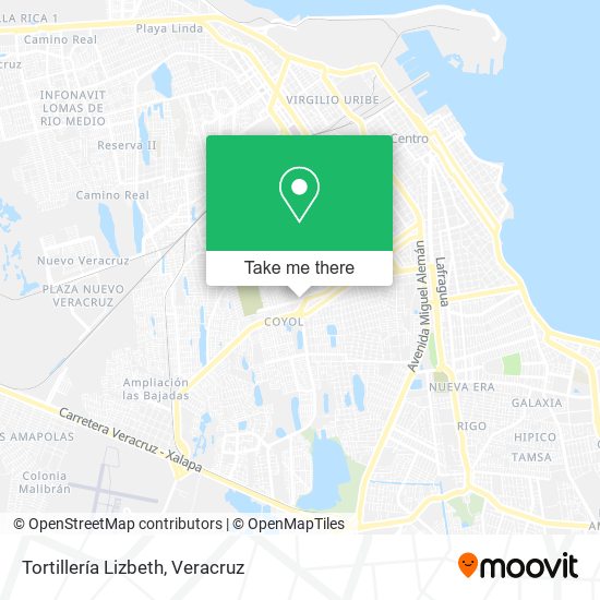 Mapa de Tortillería Lizbeth
