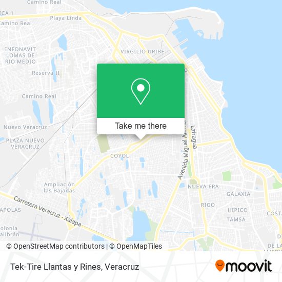 Mapa de Tek-Tire Llantas y Rines
