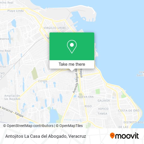 Antojitos La Casa del Abogado map
