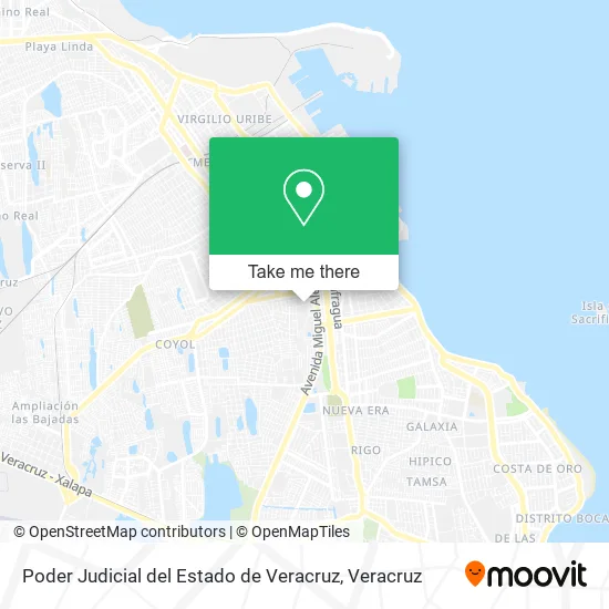 Poder Judicial del Estado de Veracruz map