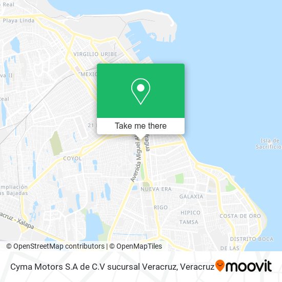 Cyma Motors S.A de C.V sucursal Veracruz map
