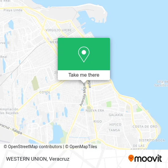WESTERN UNION map