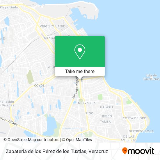 Zapateria de los Pérez de los Tuxtlas map