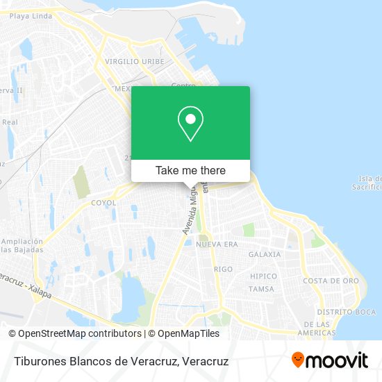 Tiburones Blancos de Veracruz map