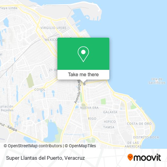 Super Llantas del Puerto map