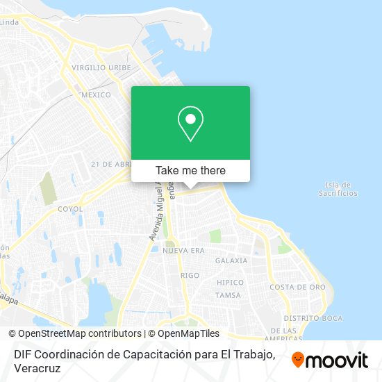 DIF Coordinación de Capacitación para El Trabajo map