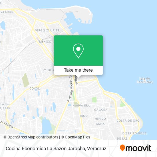 Mapa de Cocina Económica La Sazón Jarocha