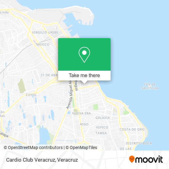 Cardio Club Veracruz map