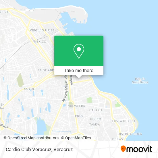 Cardio Club Veracruz map