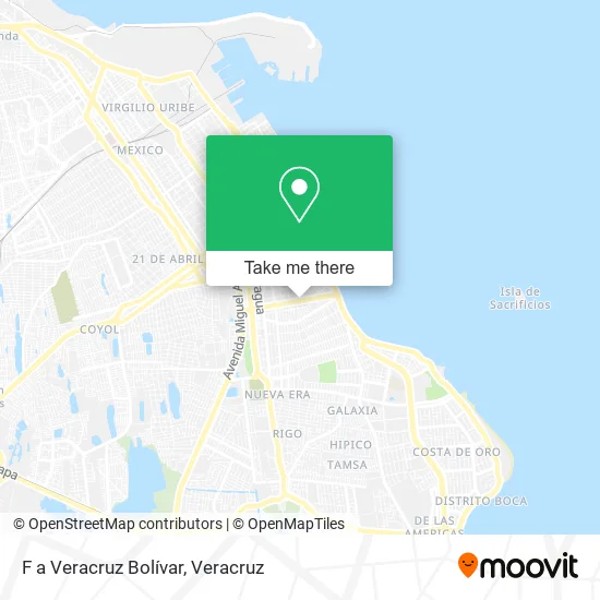 Mapa de F a Veracruz Bolívar