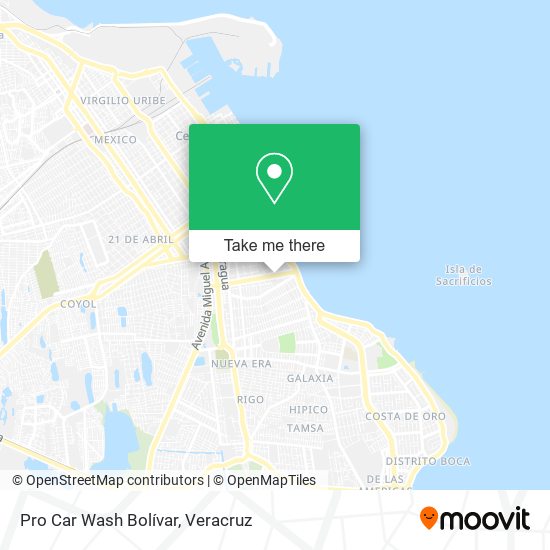 Pro Car Wash Bolívar map