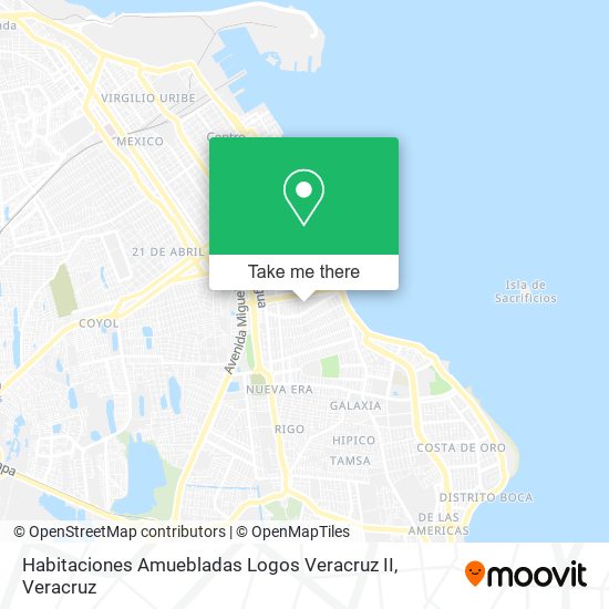 Habitaciones Amuebladas Logos Veracruz II map