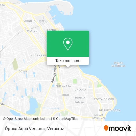 Óptica Aqua Veracruz map