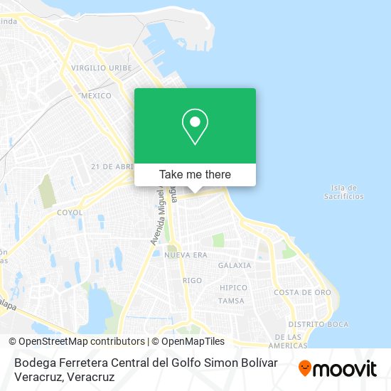 Bodega Ferretera Central del Golfo Simon Bolívar Veracruz map