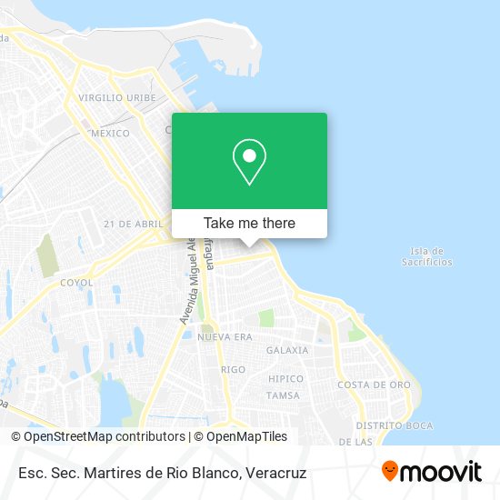 Mapa de Esc. Sec. Martires de Rio Blanco