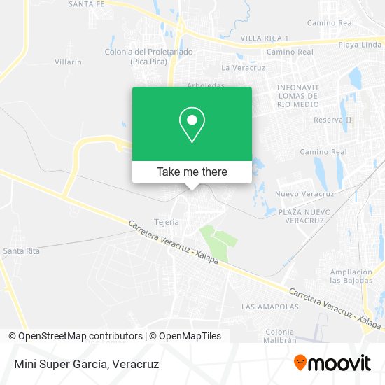 Mapa de Mini Super García