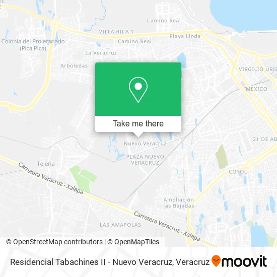 Mapa de Residencial Tabachines II - Nuevo Veracruz