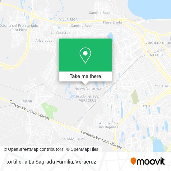 tortillería La Sagrada Familia map