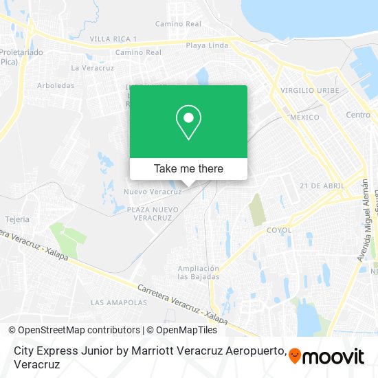 Mapa de City Express Junior by Marriott Veracruz Aeropuerto