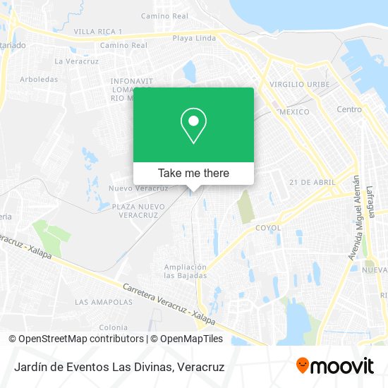 Jardín de Eventos Las Divinas map