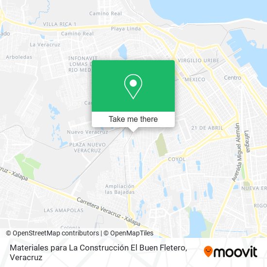 Materiales para La Construcción El Buen Fletero map
