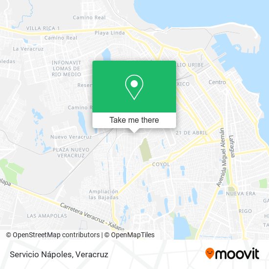 Servicio Nápoles map