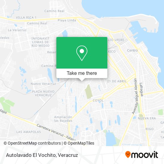 Mapa de Autolavado El Vochito