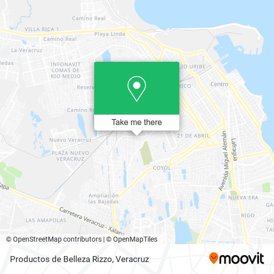Productos de Belleza Rizzo map